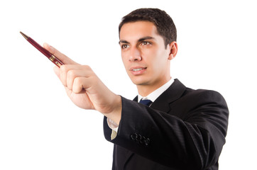 Elegant young man isolated on white