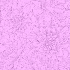 Beautiful seamless background with lilac flowers.