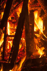 wooden bonfire