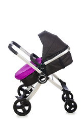 Child pram isolated on the white background