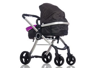 Child pram isolated on the white background