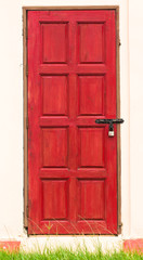 Red entrance door