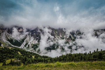 Cloudy Stubaital in Austria