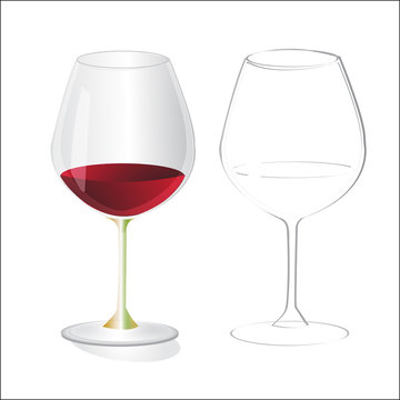 two wine glass