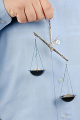 Weighing coins with the helping of black scales