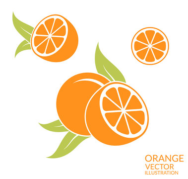 Orange. Isolated fruit on white background