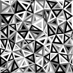 Abstract black and white triangle background