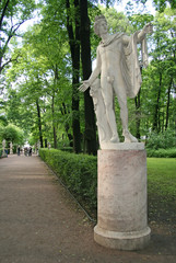ST. PETERSBURG, RUSSIA - JUNE 26, 2008: Statue in Summer Garden, St.Petersburg, Russia.