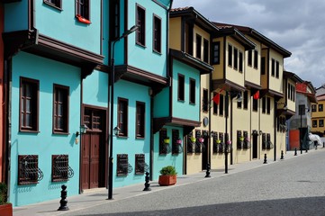 Ottoman Houses in Eskisehir, Odun Pazari Turkey