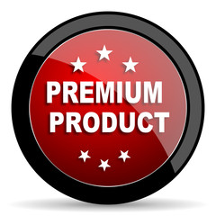 premium product red circle glossy web icon on white background - set440