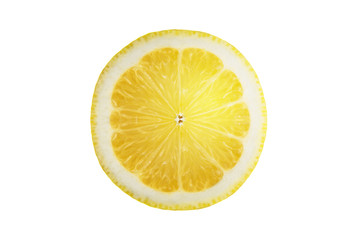 Isolated lemon slice