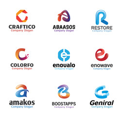 Glossy Creative Letters Design Illustration