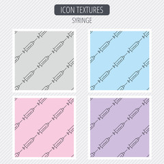 Syringe icon. Injection or vaccine instrument.