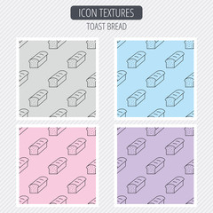 Toast icon. Sliced bread sign.