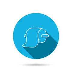 Toilet paper icon. WC hygiene sign.