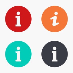 Vector modern information mark colorful icons set 