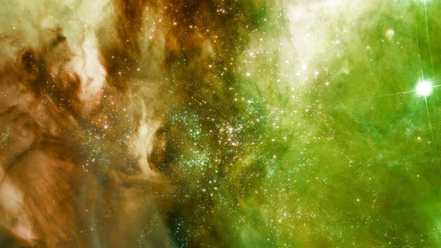 Space 2106: Flying through star fields and galaxies in outer space (Loop).