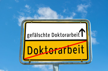 Ortstafel gefälschte Doktorarbeit