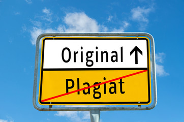 Ortstafel Original/Plagiat