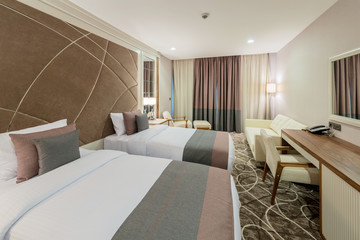 Hotel room with modern interior