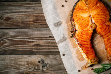 Salmon fillet grilled 