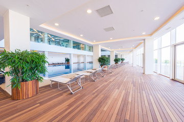 Indoor swimming pool in healthy concept