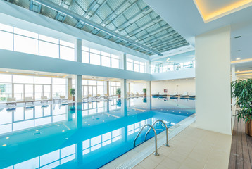 Indoor swimming pool in healthy concept
