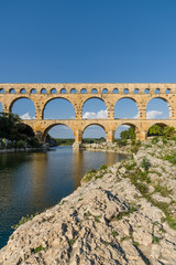 Fototapeta premium Pont du Gard, ancient roman's bridge in Provence, France