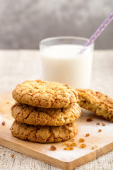 Oat cookies and milk