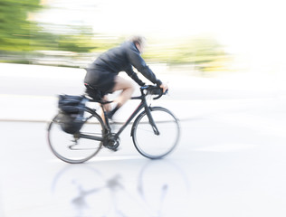 cyclist at high speed