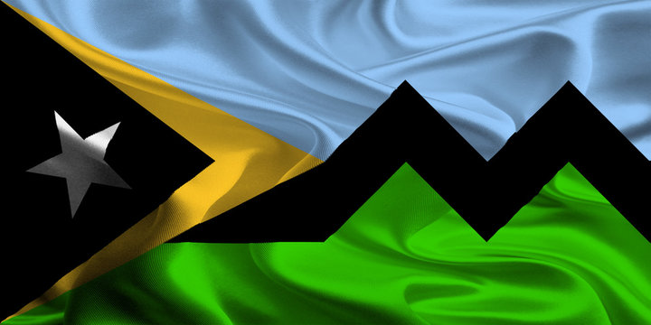 Flag of East Timor District Aileu
