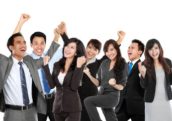 Group of business people celebrating their achievement
