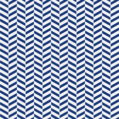 Seamless porcelain indigo blue and white herringbone pattern vector
