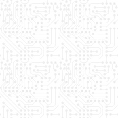 Seamless subtle gray microchip pattern vector