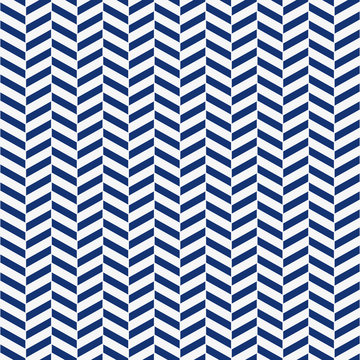 Seamless porcelain indigo blue and white herringbone pattern vector
