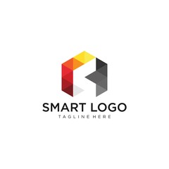 Modern Pixelated Logo Template Vector