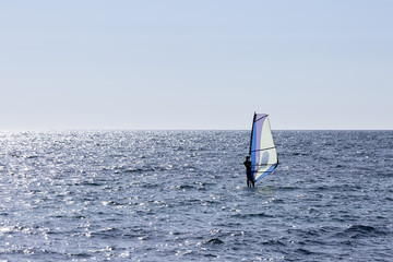 windsurfing the sea