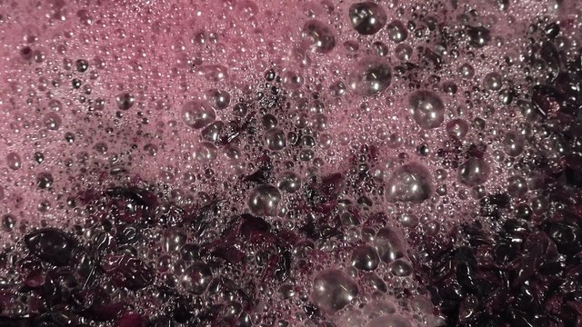 Pumping over up freshly squeezed juice