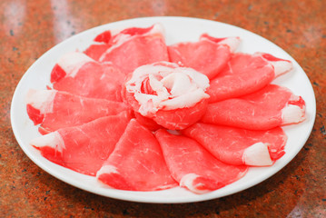 pork sliced for hot pot sukiyaki shabushabu