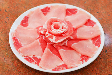 pork sliced for hot pot sukiyaki shabushabu