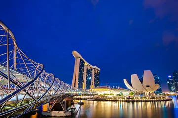 Photo sur Plexiglas Helix Bridge Helix Bridge singapour monument de voyage