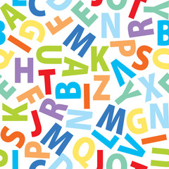 Seamless vector alphabet with colorful for background and education illustration. EPS 10 & HI-RES JPG Included 