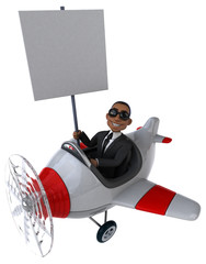 Naklejka premium Fun plane