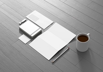 Briefpapier Visitenkarte Kuvert USB Stick Bleistift auf Holz