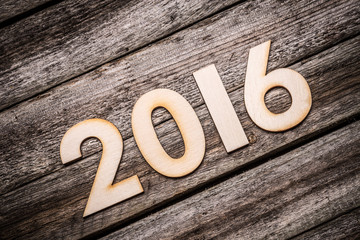 Wooden 2016 year number