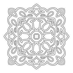 Circular pattern. Islamic ethnic ornament for pottery, tiles, textiles, tattoos