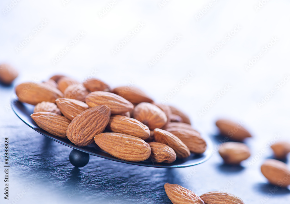 Poster almond without shell