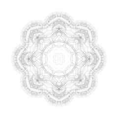 Round vector shape, technical construction, digital design