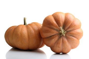 a big pumpkin on a white isolated background