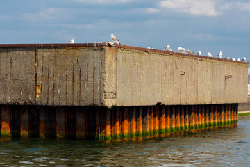 Old concrete pier